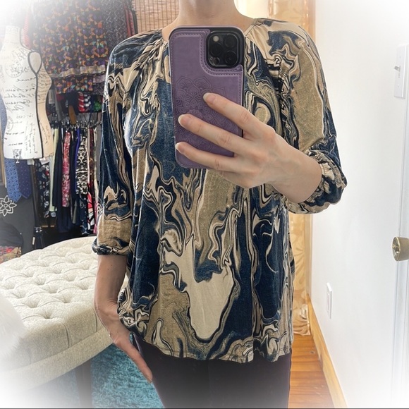 💕Super cute marbled Lularoe Blouse 3/4 sleeve💕 - Picture 4 of 16